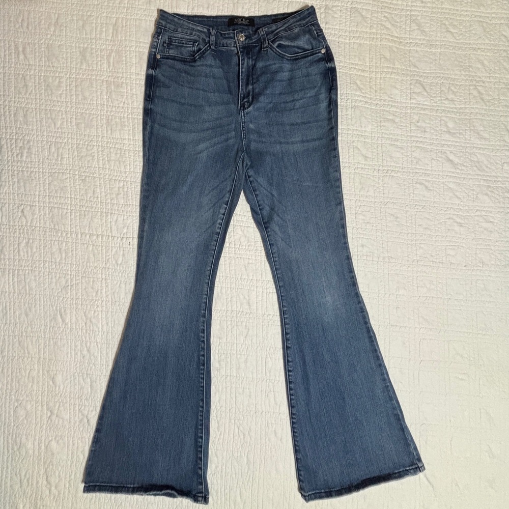 Judy Blue Flare Fit Jeans Women 11/30 Blue Excellent High Rise JB82288-JS MD